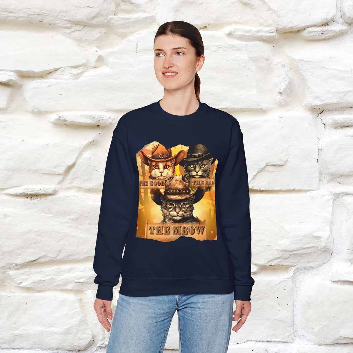 ''The Good, the Bad, and the Meow'' |Cat Sweatshirt | Nunu&Miao Studio