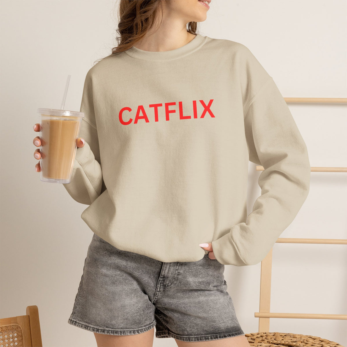 "Catflix'' |Cat Sweatshirt | Nunu&Miao Studio