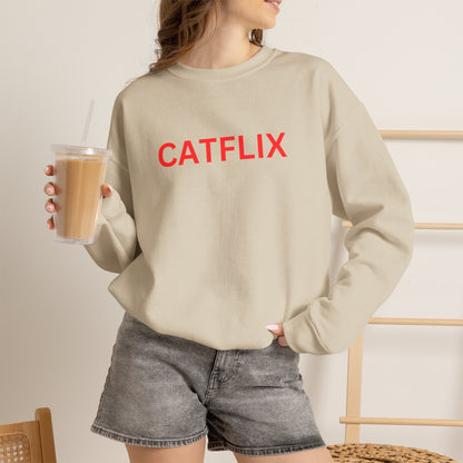 "Catflix'' |Cat Sweatshirt | Nunu&Miao Studio