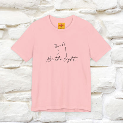 "Be The Light" Cat T-Shirt | Front & Back Design | Nunu&Miao Studio - Nunu&Miao Studio