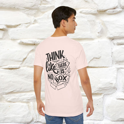 "Think Like There Is No Box" Cat T-Shirt| Front & Back Design | Nunu&Miao Studio - Nunu&Miao Studio