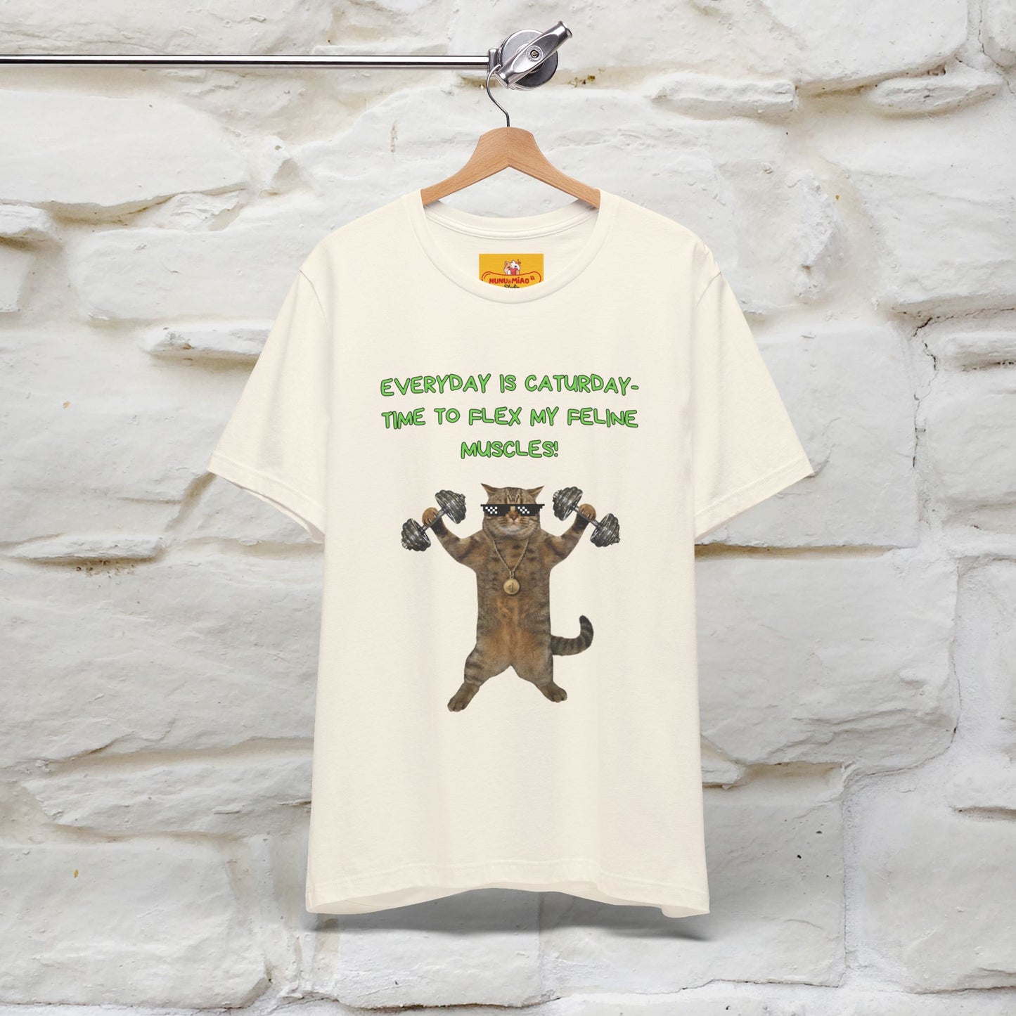 "Everyday Is Caturday – Flex My Feline Muscle"| Funny Cat T-Shirt  |Nunu&Miao Sudio - Nunu&Miao Studio
