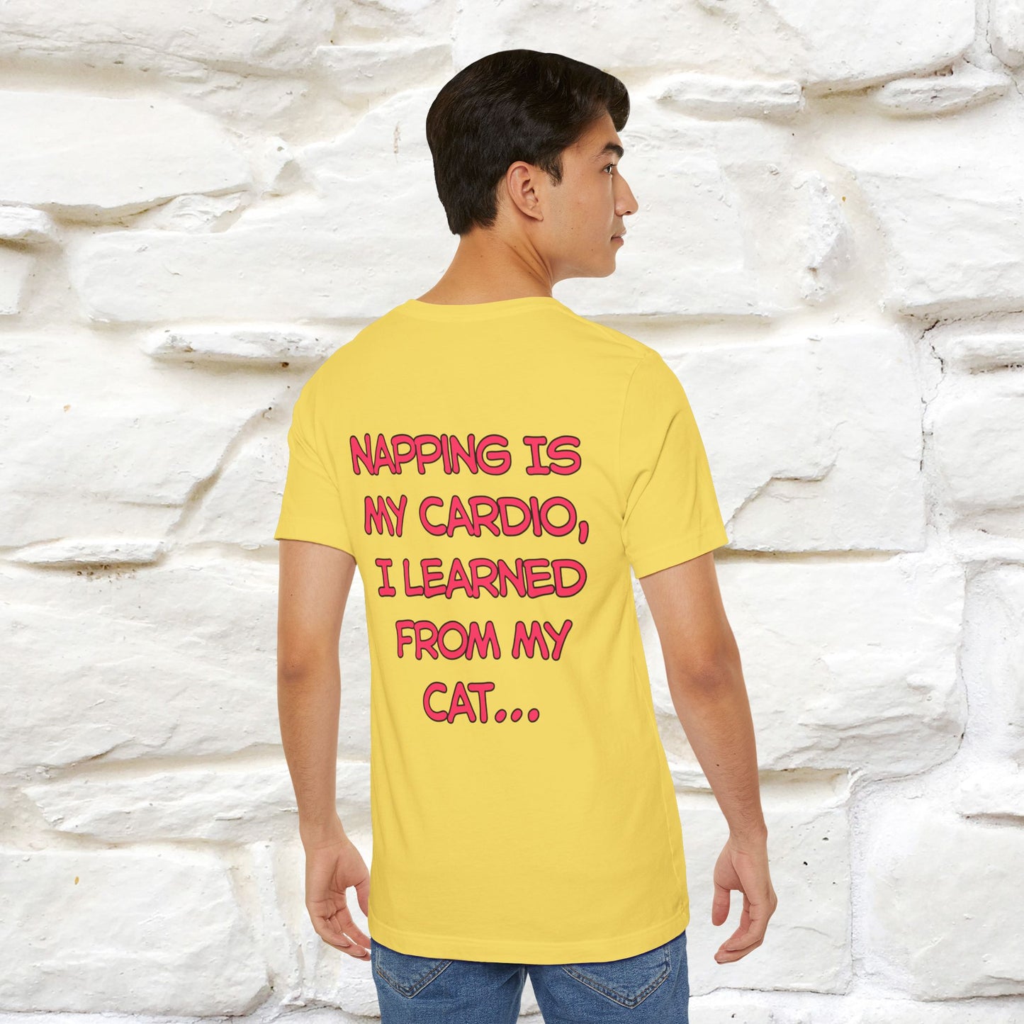 "Napping Is My Cardio, I Learned From My Cat…" Funny Cat T-shirt | Nunu&Miao Studio - Nunu&Miao Studio