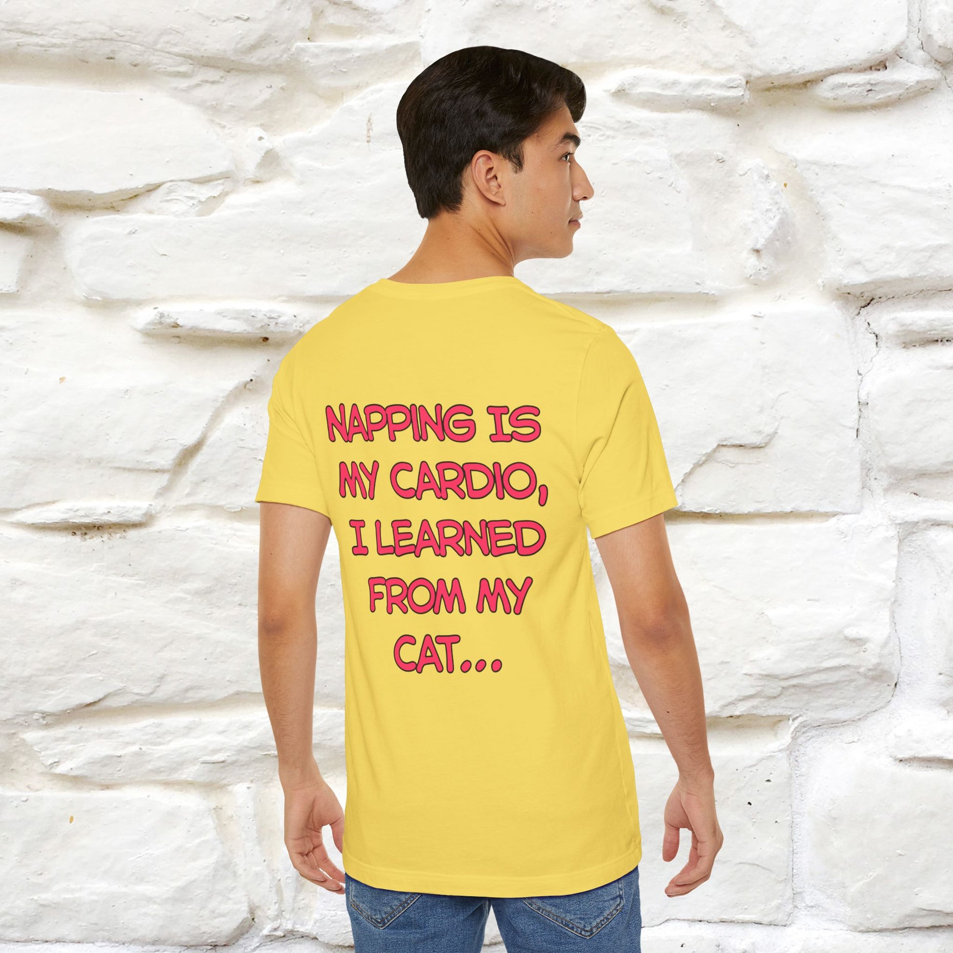 "Napping Is My Cardio, I Learned From My Cat…" Funny Cat T-shirt | Nunu&Miao Studio - Nunu&Miao Studio