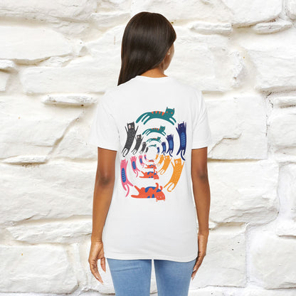 "The Hypnotic Meow'' Cat T-Shirt Front and Back Design | Nunu&Miao Studio - Nunu&Miao Studio