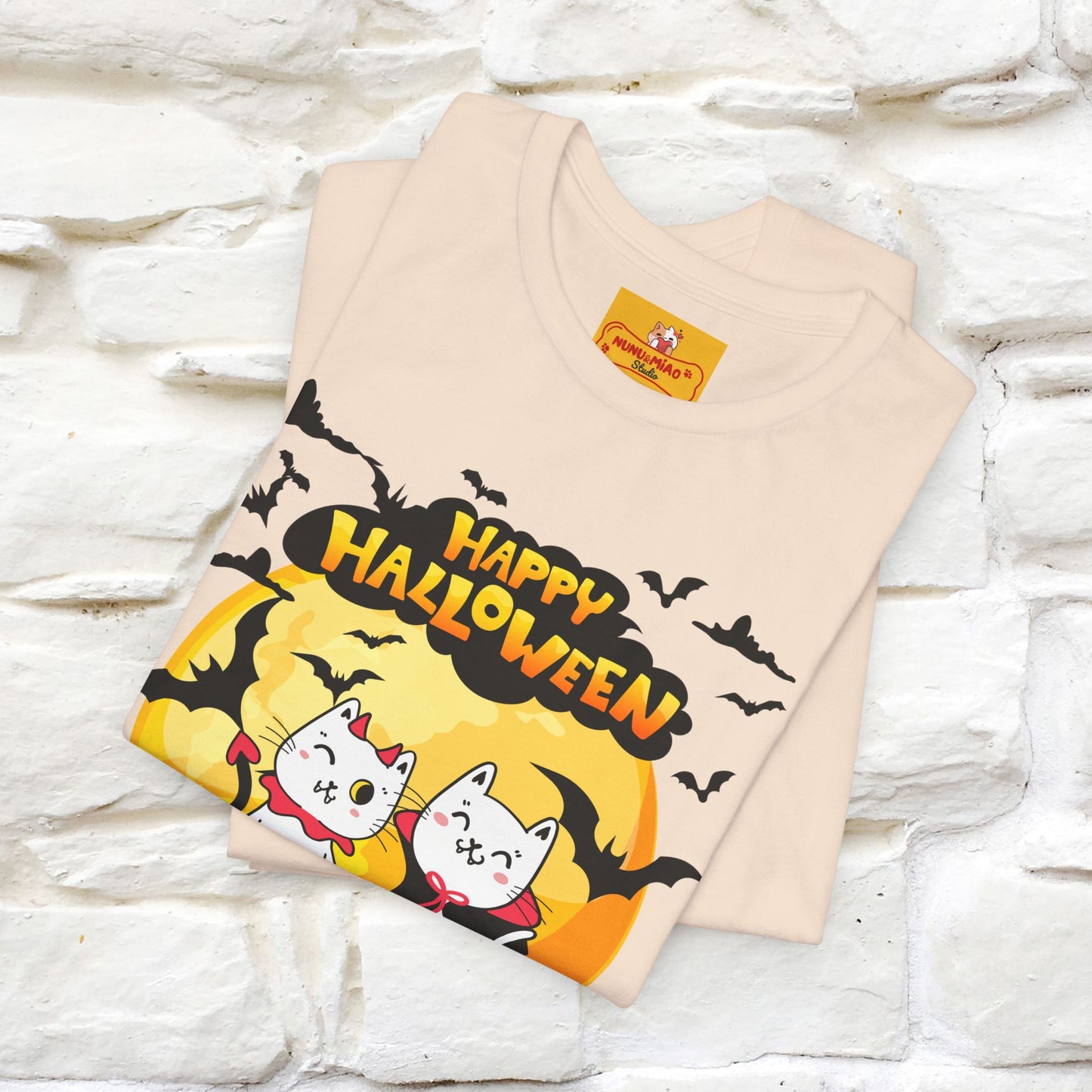 "Happy Halloween Cat Couple " Cat  T-shirt |Nunu&Miao Studio - Nunu&Miao Studio