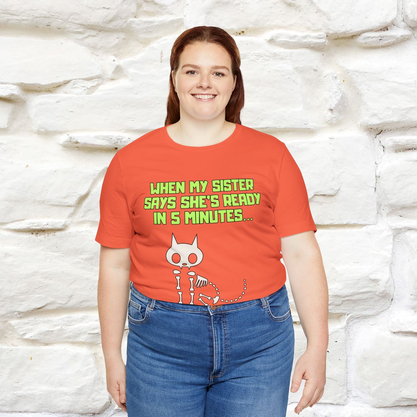 “When my sister says she’s ready in 5 minutes…” | Cat T-Shirt | Nunu&Miao Studio