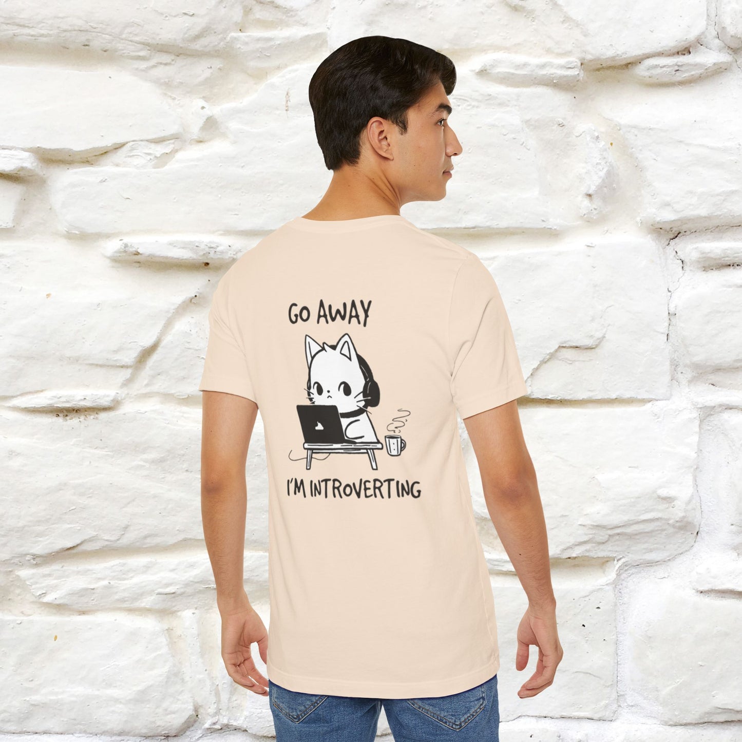 ''Go Away, I’m Introverting'' Cat T-Shirt | Nunu & Miao Studio - Nunu&Miao Studio