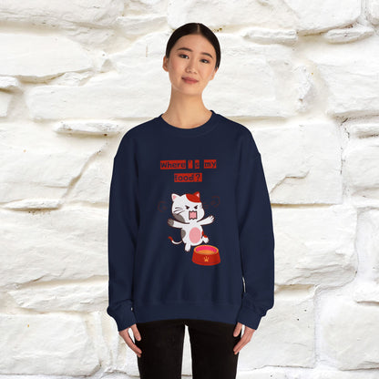 ''Where's My Food'' | Cute Cat Sweatshirt | Nunu&Miao Studio