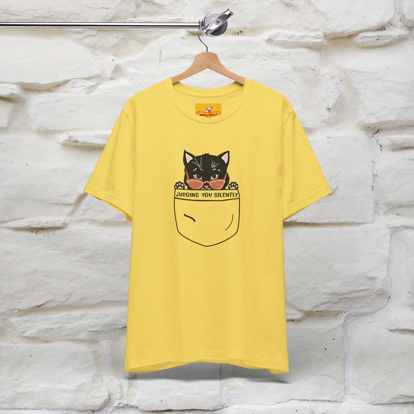 ''Judging You Silently'' | Cat T-Shirt for Men | Nunu&Miao Studio - Nunu&Miao Studio