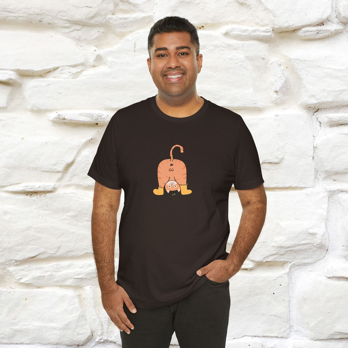 "Sometimes You Need to Look at Life from a Different Perspective" Cat T-Shirt | Front & Back Design | Nunu&Miao Studio