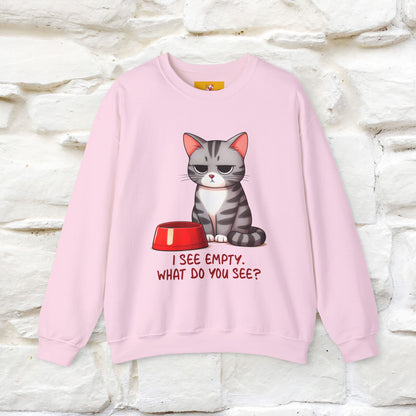 ''I See Empty What Do You See..'' |Cat Sweatshirt | Nunu&Miao Studio