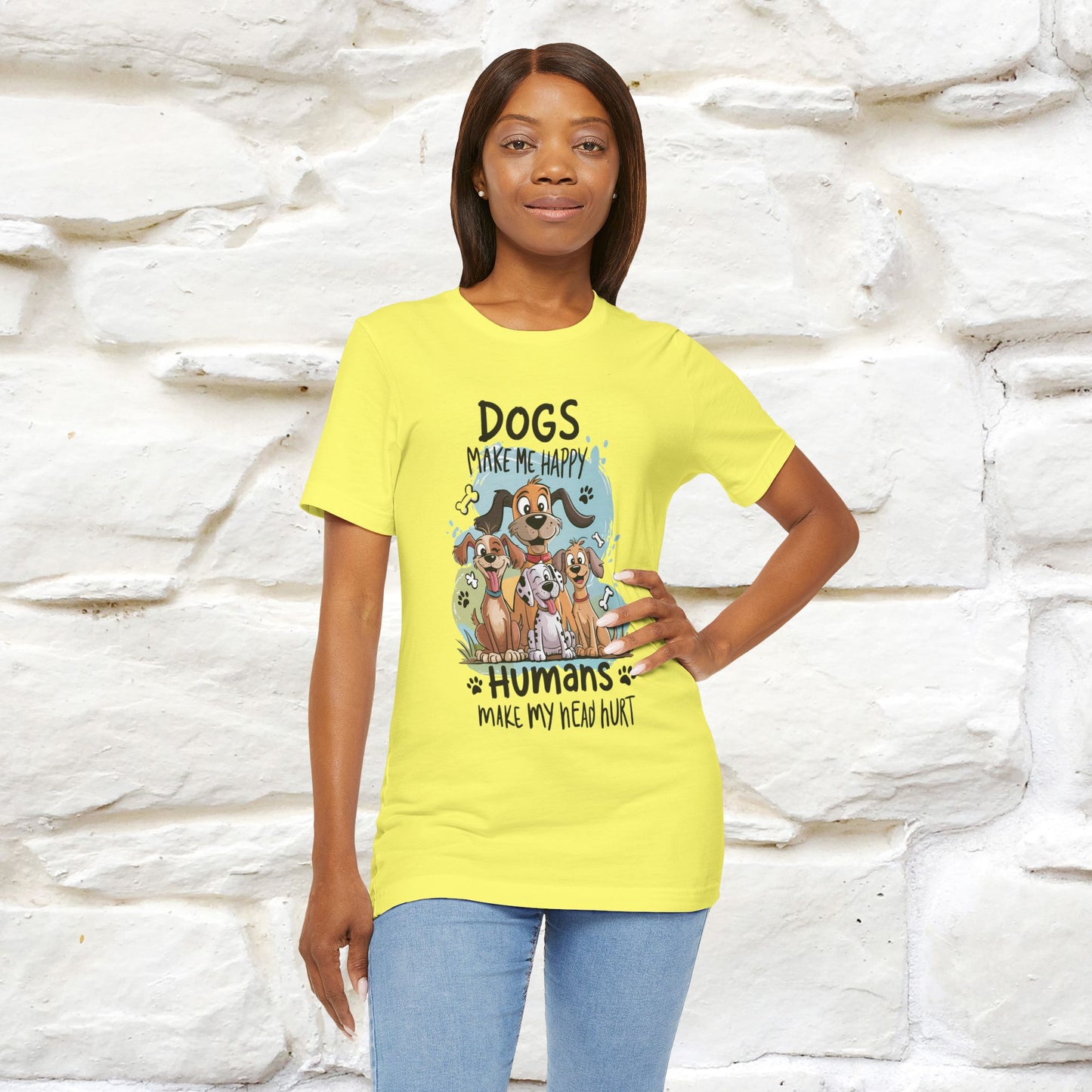 " Dogs Make Me Happy ..."  T-shirt |Nunu&Miao Studio - Nunu&Miao Studio
