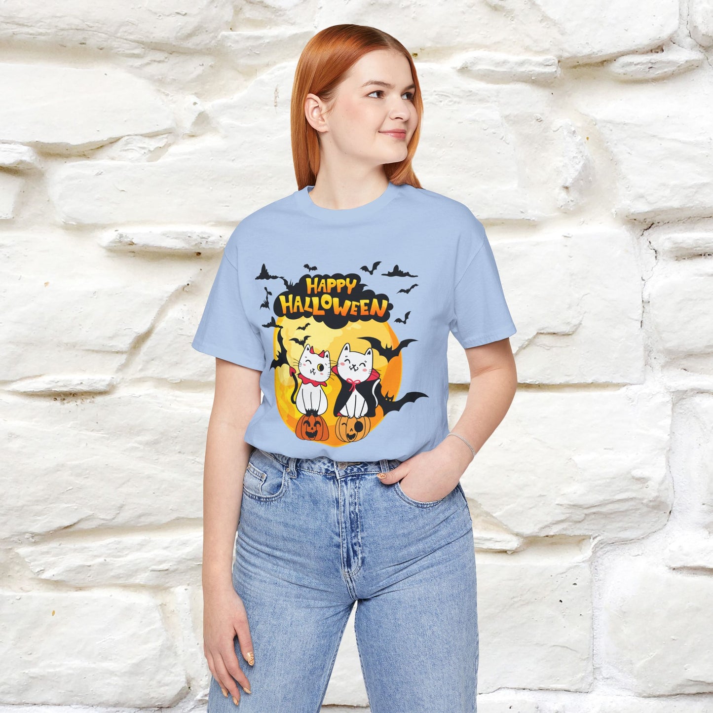 "Happy Halloween Cat Couple " Cat  T-shirt |Nunu&Miao Studio - Nunu&Miao Studio