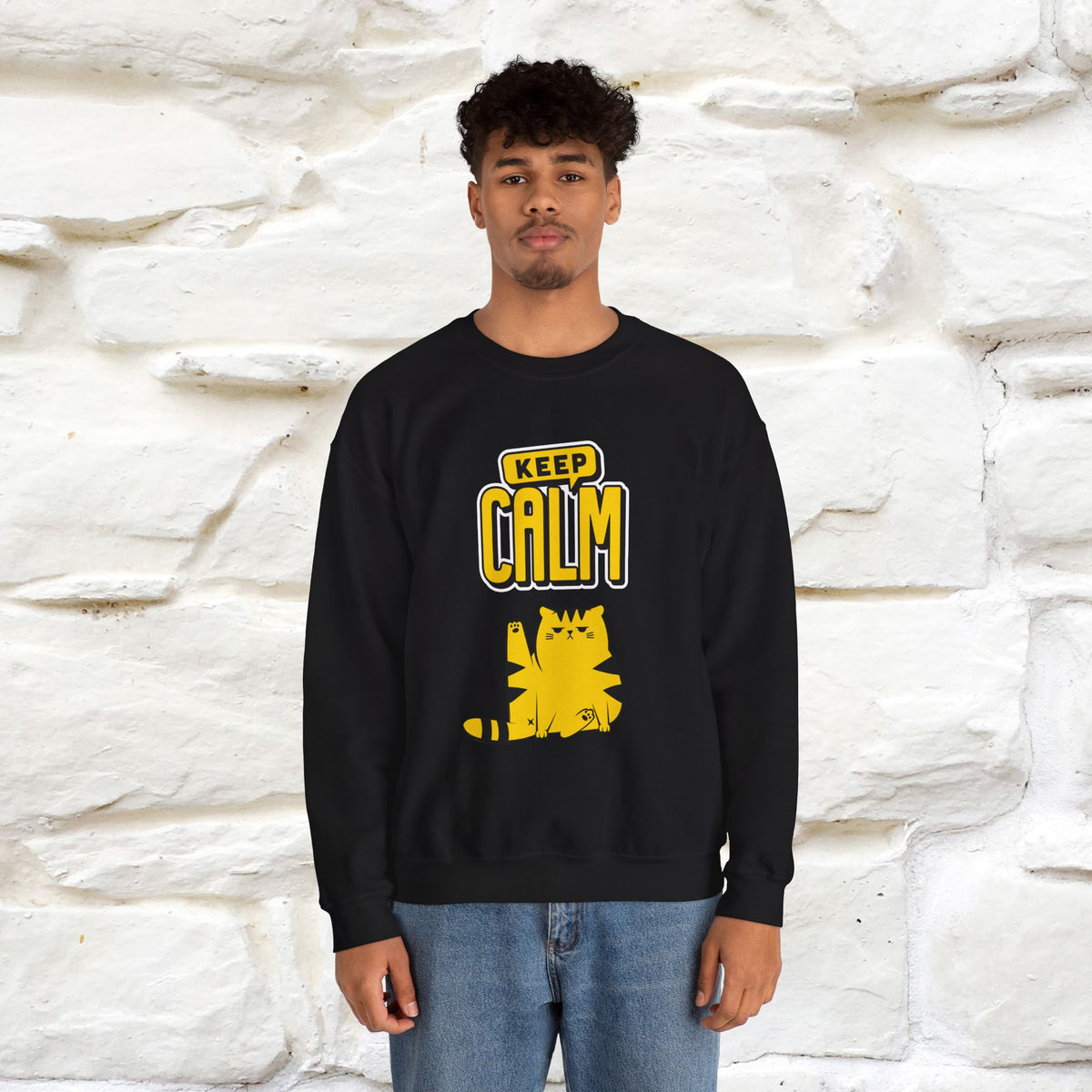 "Keep Calm'' |Cat Sweatshirt | Nunu&Miao Studio