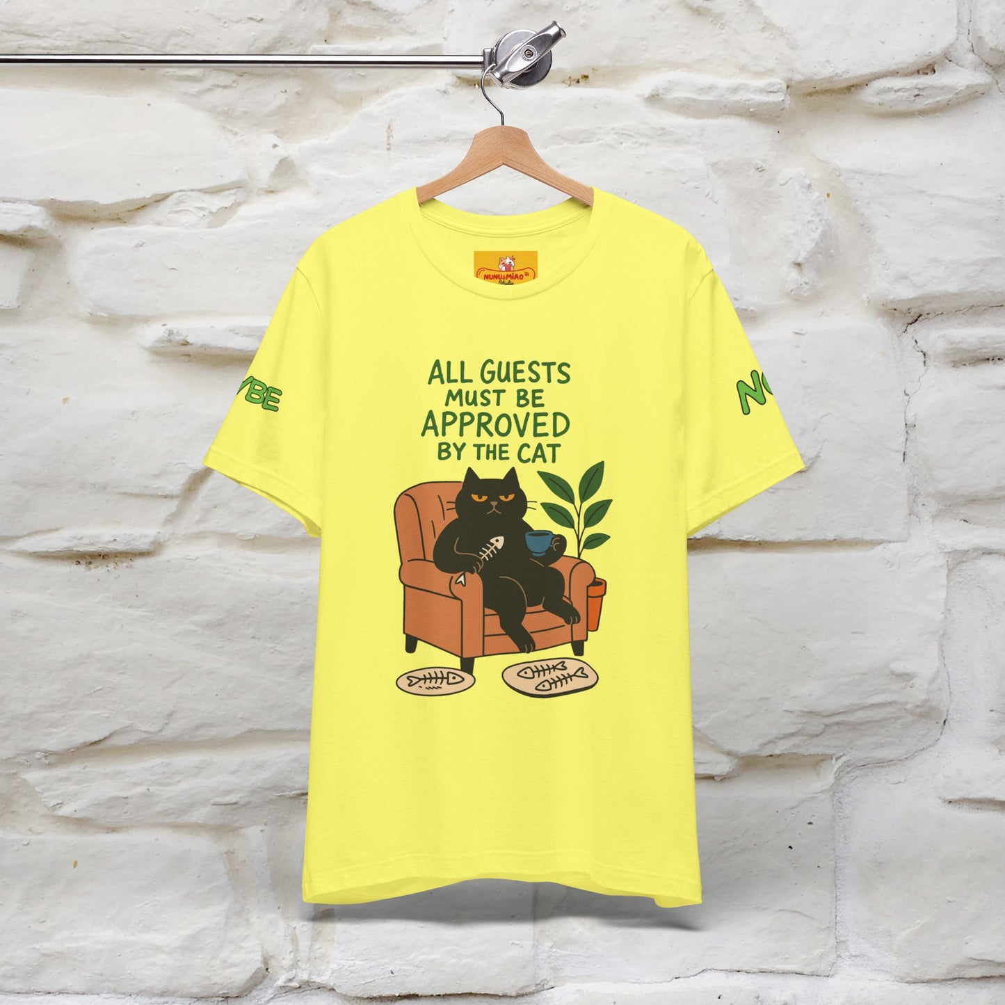 "All Guest Must Be Approved By The Cat - NO,MAYBE" Cat T-shirt |Nunu&Miao Studio - Nunu&Miao Studio