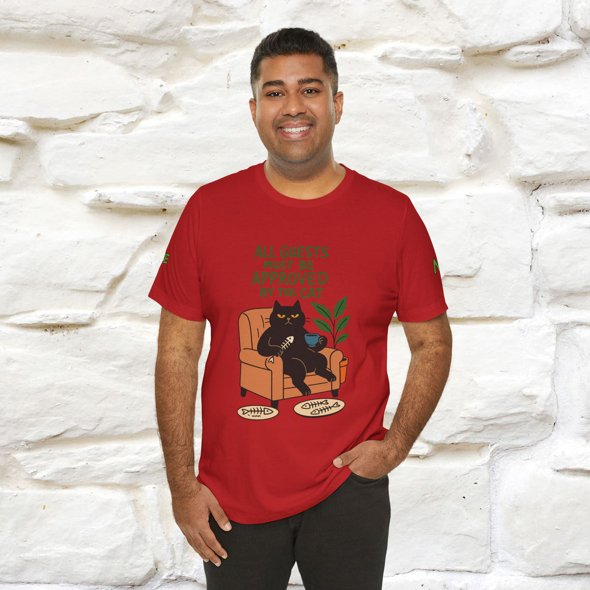 "All Guest Must Be Approved By The Cat - NO,MAYBE" Cat T-shirt |Nunu&Miao Studio