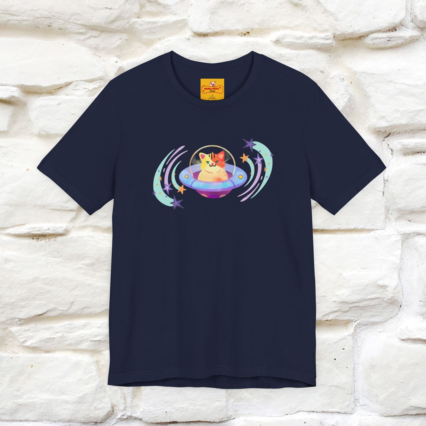 "Stay Positive'' Cat T-Shirt | Front & Back Design | Nunu&Miao Studio - Nunu&Miao Studio