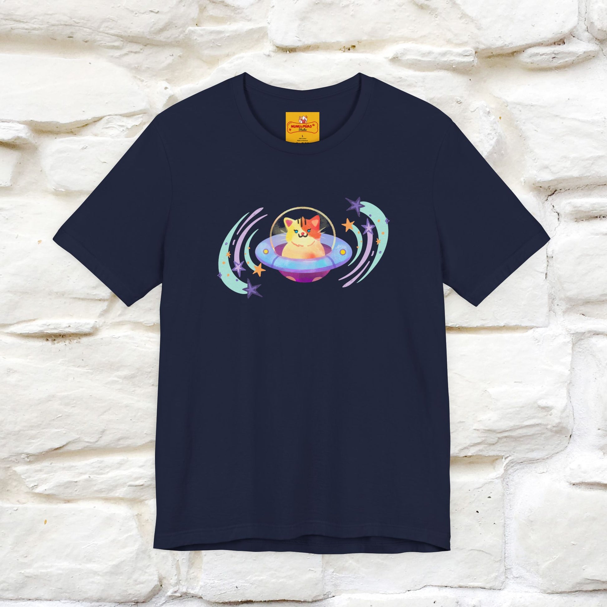 "Stay Positive'' Cat T-Shirt | Front & Back Design | Nunu&Miao Studio - Nunu&Miao Studio