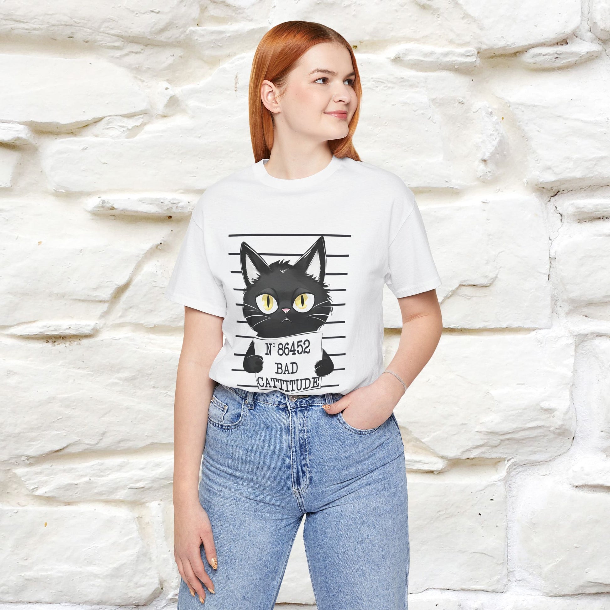 "Bad Cattitude" Cat T-Shirt | Nunu&Miao Studio - Nunu&Miao Studio