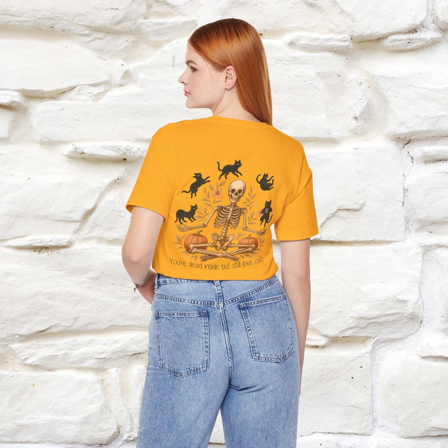 "You're Dead Inside But Still Love Cats " Halloween Cat T-shirt |Nunu&Miao Studio - Nunu&Miao Studio