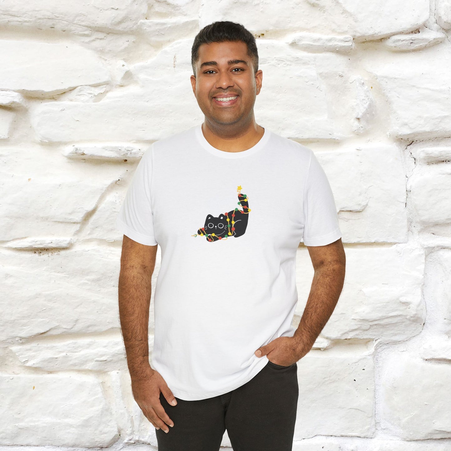 ''Be The Light" Cat T-Shirt| Front & Back Design | Nunu&Miao Studio - Nunu&Miao Studio