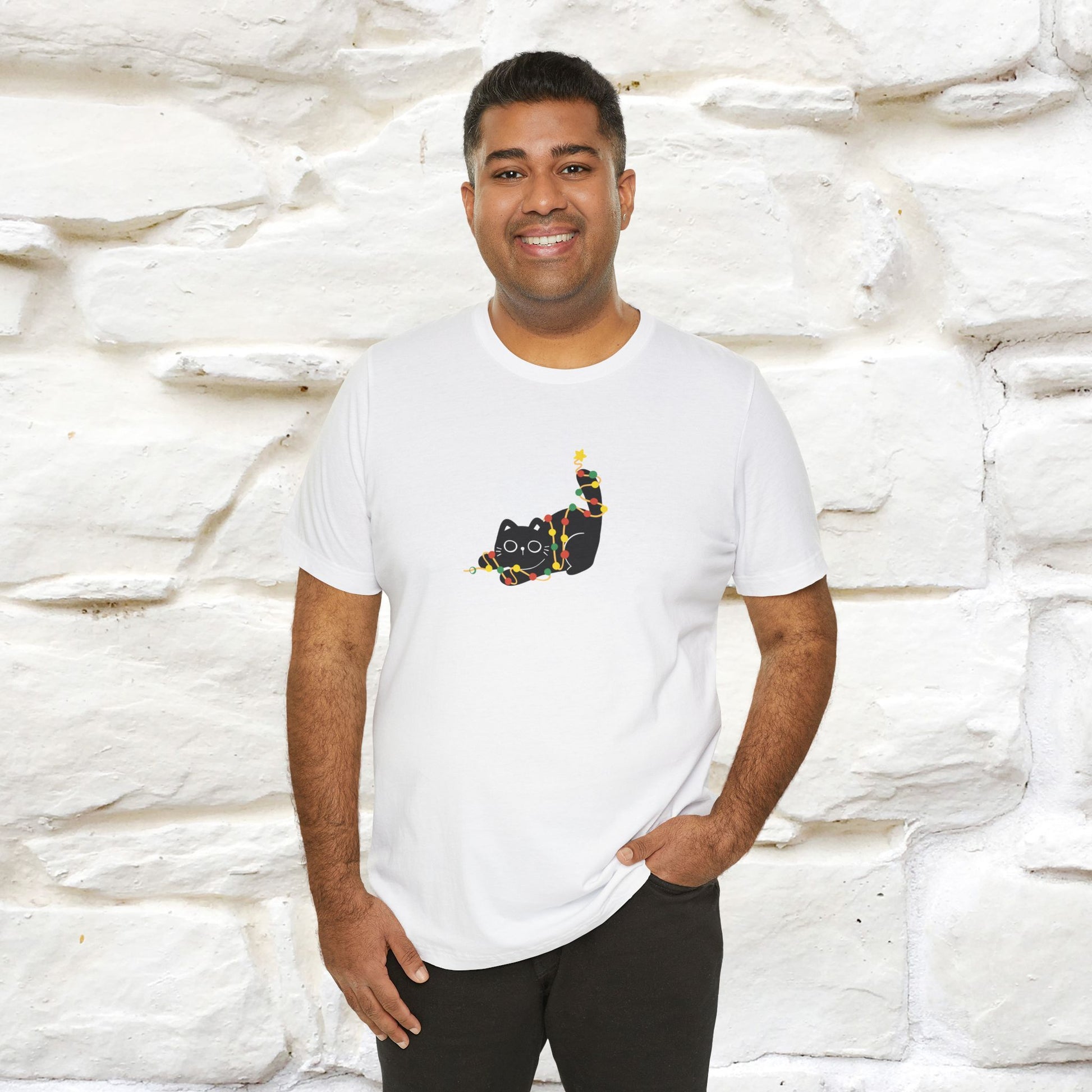 ''Be The Light" Cat T-Shirt| Front & Back Design | Nunu&Miao Studio - Nunu&Miao Studio