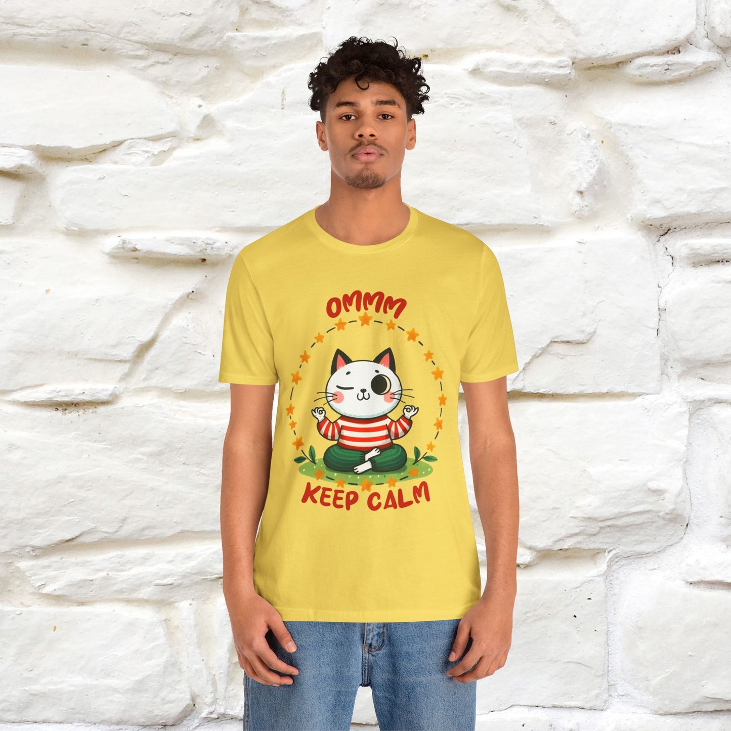 ''Ommm, Keep Calm'' Cat T-Shirt | Nunu&Miao Studio - Nunu&Miao Studio