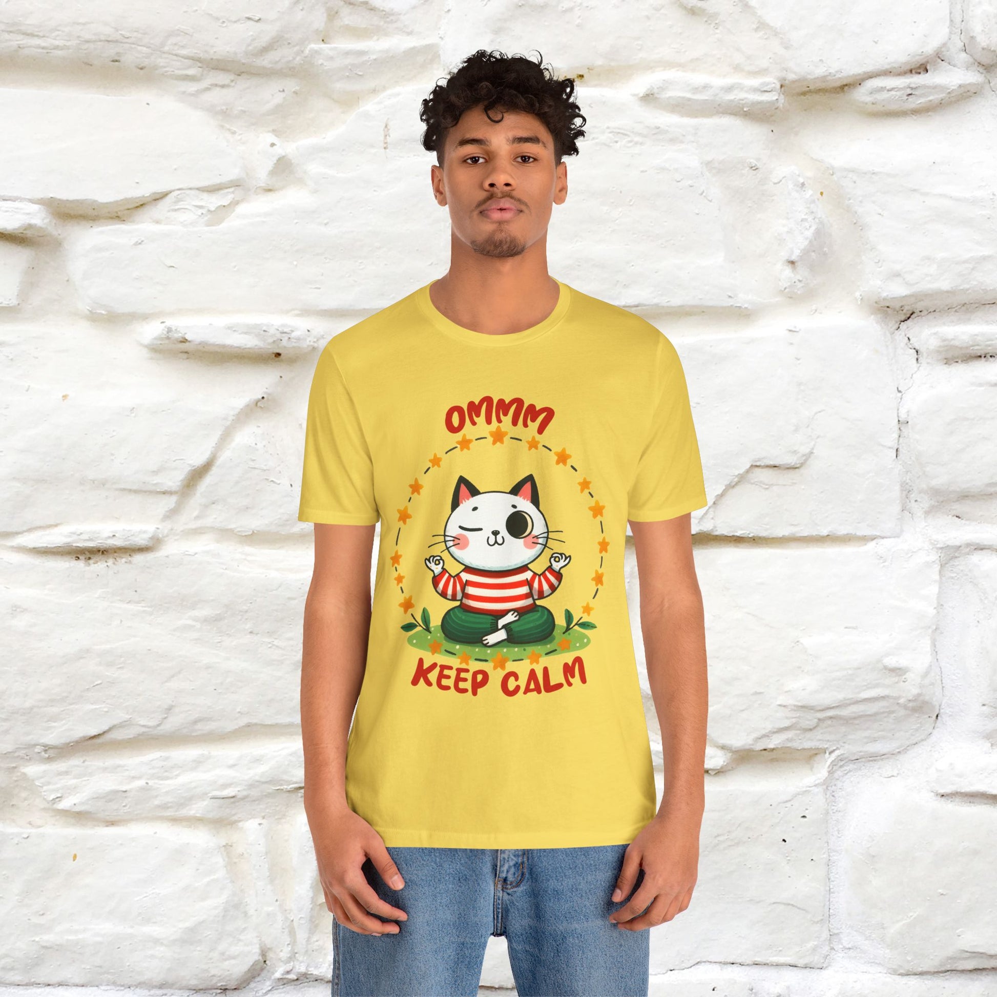 ''Ommm, Keep Calm'' Cat T-Shirt | Nunu&Miao Studio - Nunu&Miao Studio