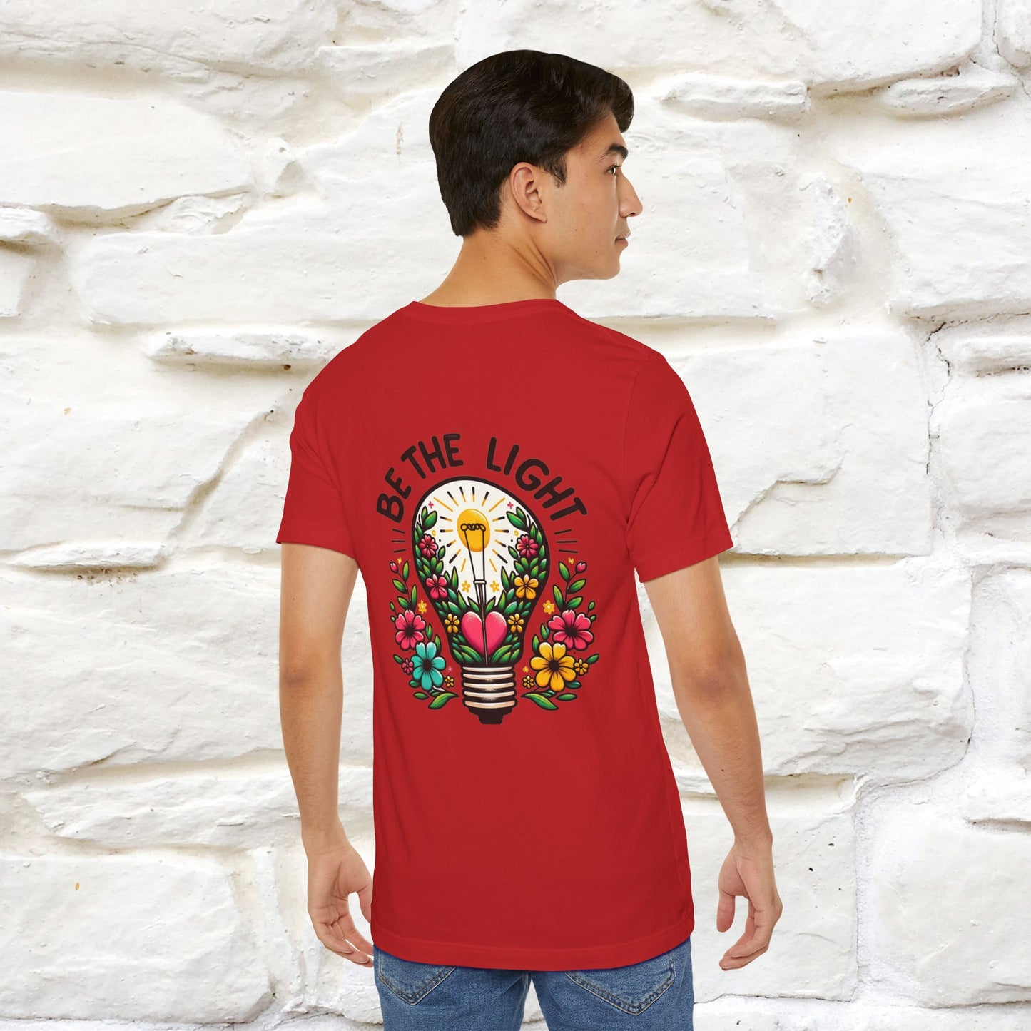 ''Be The Light" Cat T-Shirt| Front & Back Design | Nunu&Miao Studio - Nunu&Miao Studio