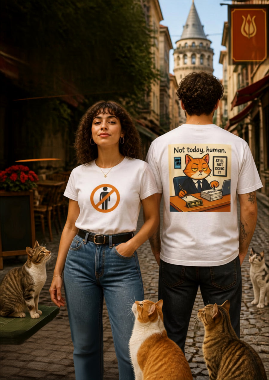 ''Not Today, Human''|  Sarcastic Cat T-Shirt | Front & Back Design | Nunu&Miao Studio